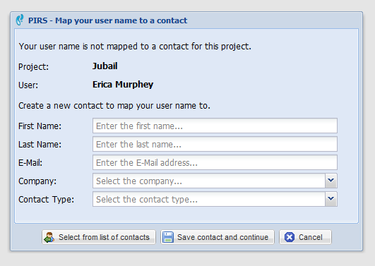 Create new contact