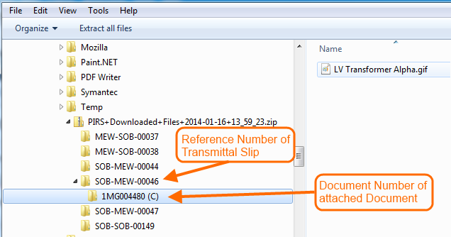 Download attachments for cross references