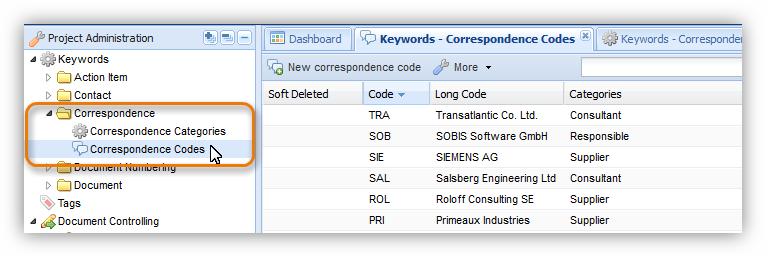 View Correspondence Code