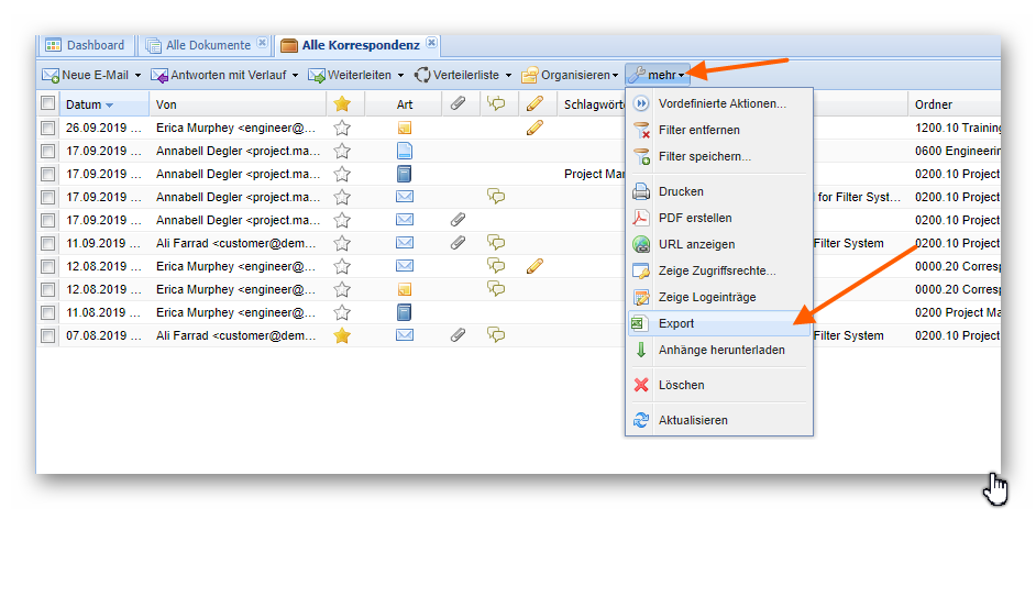 Excel Export