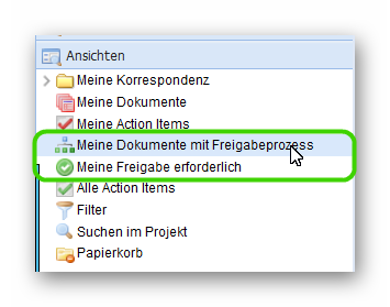 Meine Dokumente mit Freigabeprozess