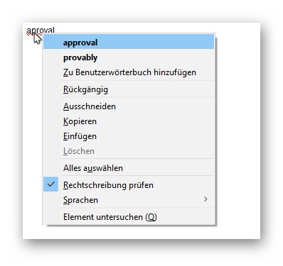 Rechtschreibung prüfen